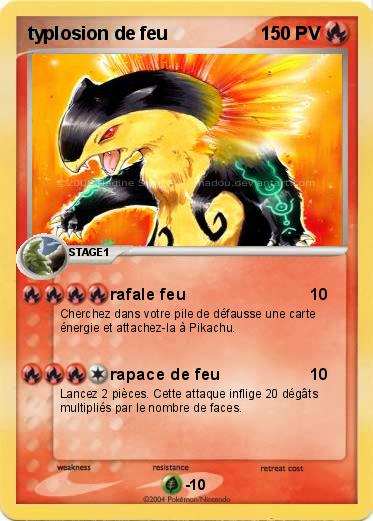 Pokemon typlosion de feu