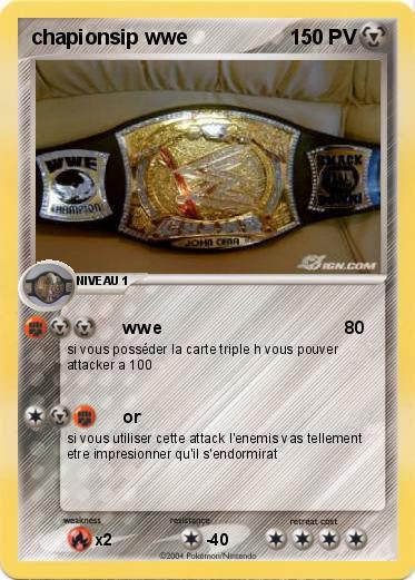 Pokemon chapionsip wwe