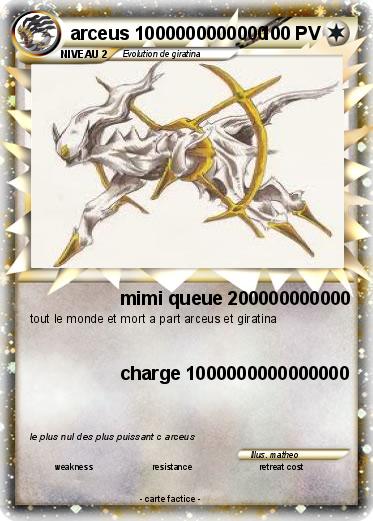 Pokemon arceus 1000000000000