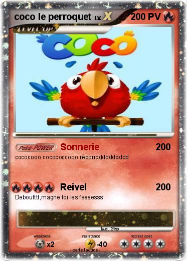 Pokemon coco le perroquet