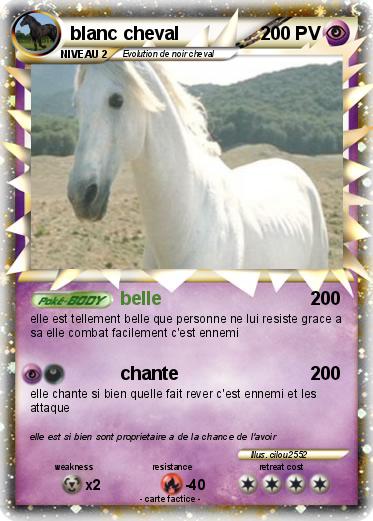Pokemon blanc cheval