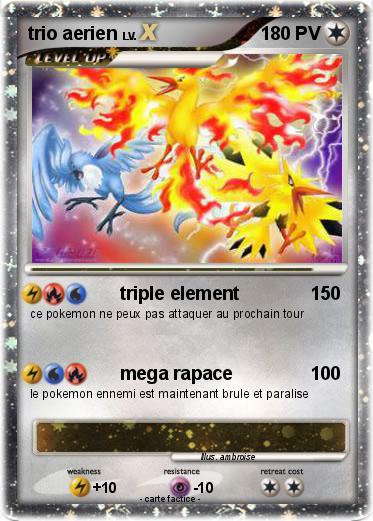 Pokemon trio aerien