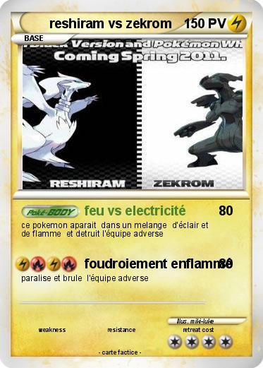 Pokemon reshiram vs zekrom