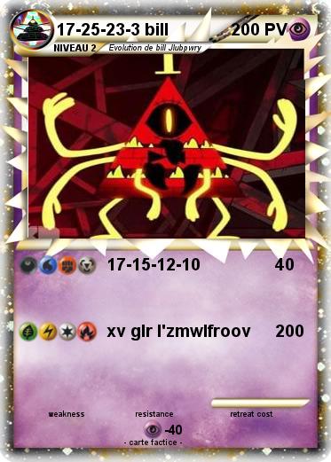 Pokemon 17-25-23-3 bill