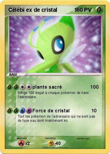 Pokemon Célébi ex de cristal           1 