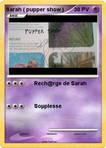 Pokemon Sarah ( pupper show )