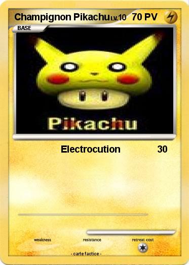 Pokemon Champignon Pikachu
