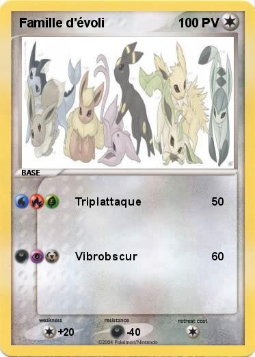 Pokemon Famille d'évoli