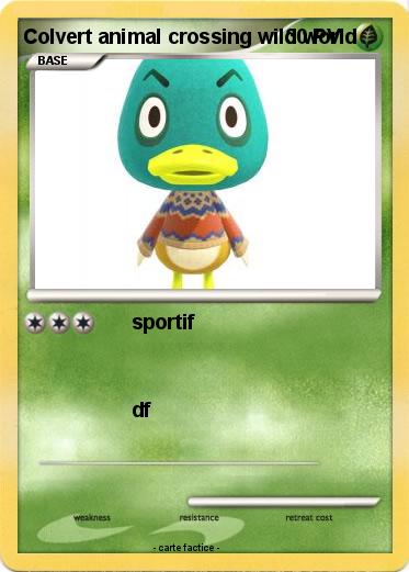 Pokemon Colvert animal crossing wild world