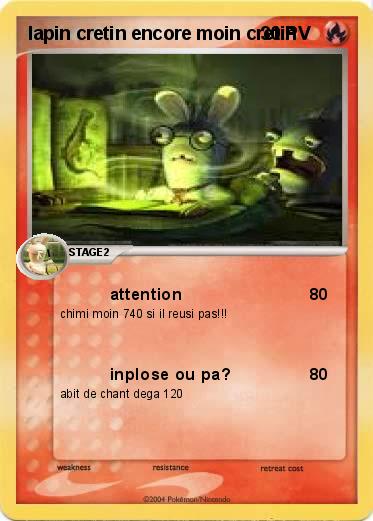 Pokemon lapin cretin encore moin cretin