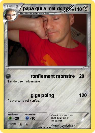 Pokemon papa qui a mal dormi