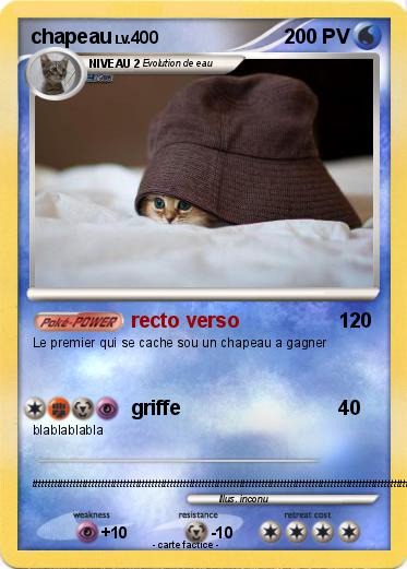 Pokemon chapeau