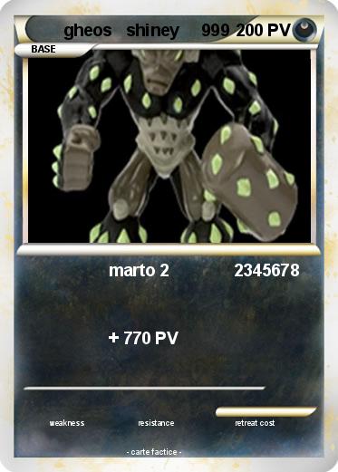 Pokemon gheos   shiney     999                          99