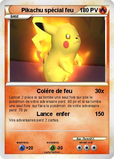 Pokemon Pikachu spécial feu