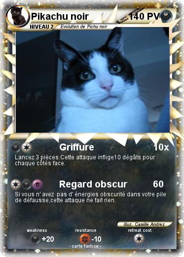 Pokemon Pikachu noir