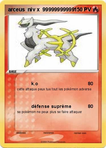 Pokemon arceus  niv x  99999999999
