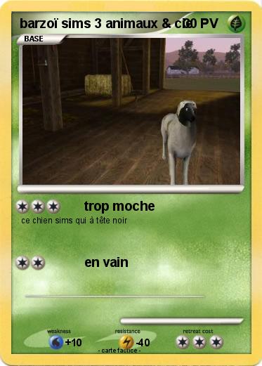 Pokemon barzoï sims 3 animaux & cie