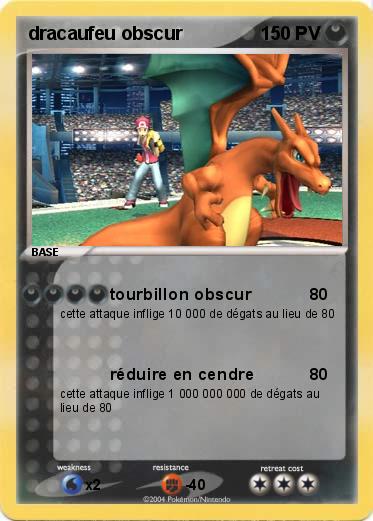Pokemon dracaufeu obscur