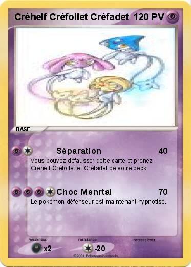 Pokemon Créhelf Créfollet Créfadet