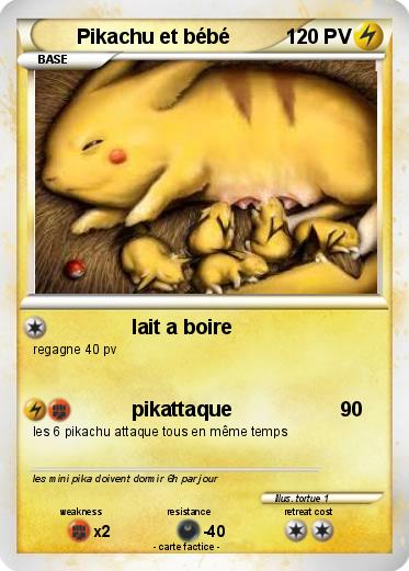 Pokemon Pikachu et bébé