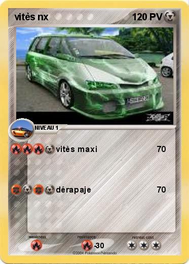 Pokemon vitès nx