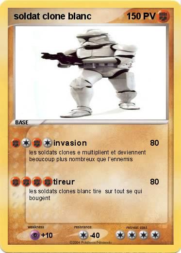 Pokemon soldat clone blanc
