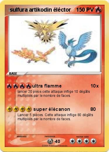 Pokemon  sulfura artikodin éléctor
