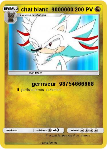 Pokemon chat blanc  9000000
