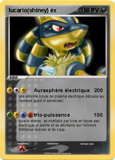 Pokemon lucario(shiney) ex