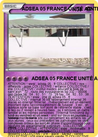Pokemon ADSEA 05 FRANCE UNITÉ A INTERNAT FRANCE IME FRANCE