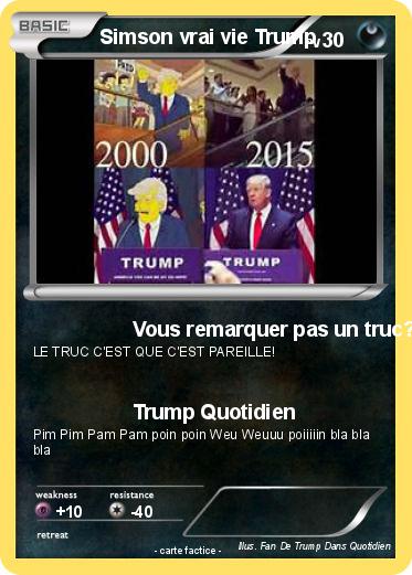 Pokemon Simson vrai vie Trump