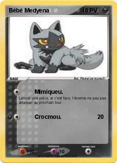 Pokemon Bébé Medyena
