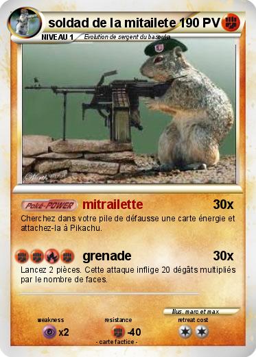 Pokemon soldad de la mitailete