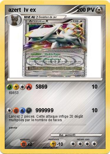 Pokemon azert  lv ex