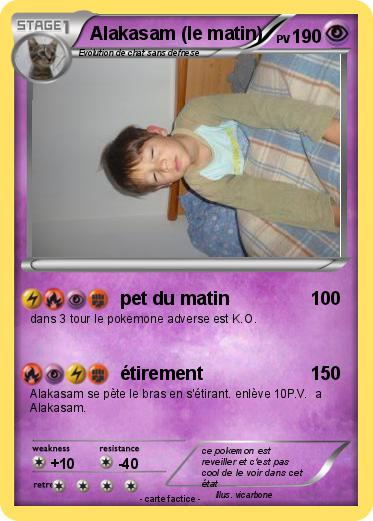 Pokemon Alakasam (le matin)