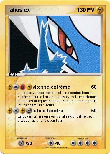 Pokemon latios ex 