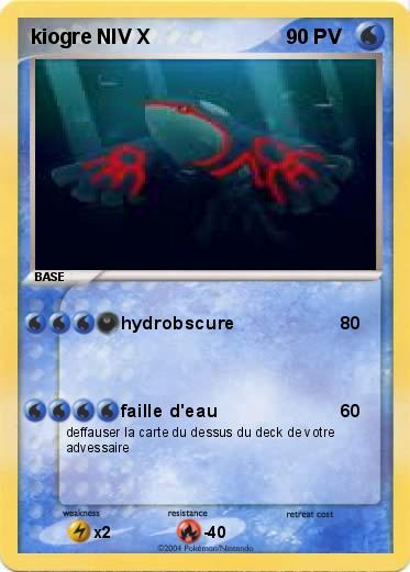 Pokemon kiogre NIV X