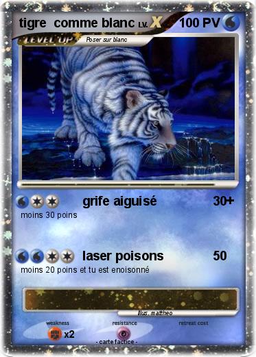 Pokemon tigre  comme blanc