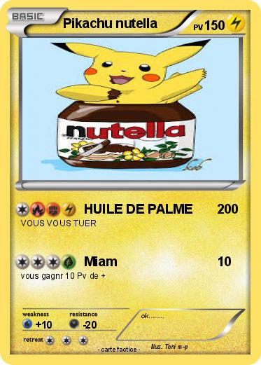 Pokemon Pikachu nutella