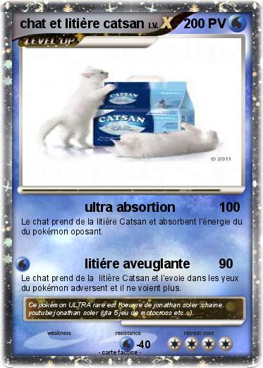 Pokemon chat et litière catsan