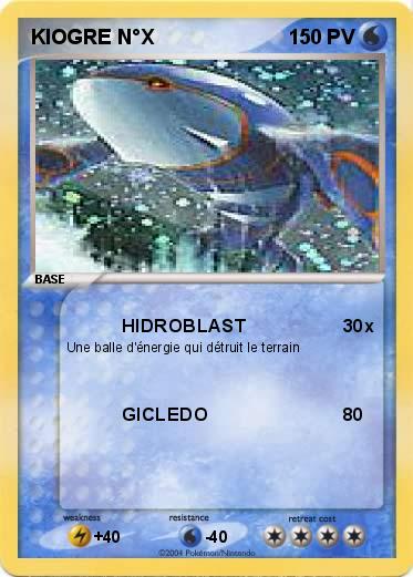 Pokemon KIOGRE N°X
