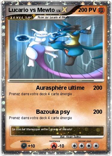 Pokemon Lucario vs Mewto