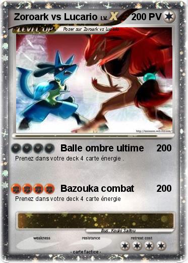 Pokemon Zoroark vs Lucario