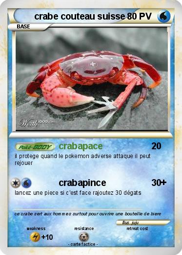 Pokemon crabe couteau suisse