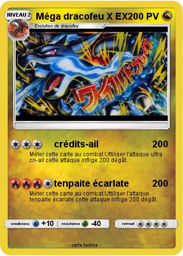 Pokemon Méga dracofeu X EX