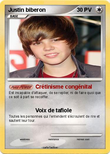 Pokemon Justin biberon