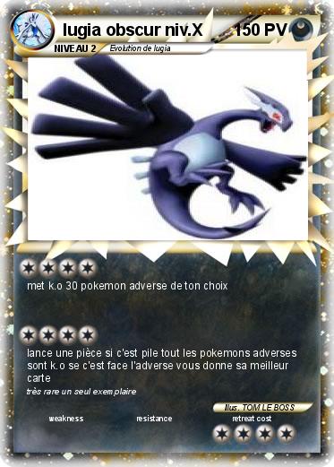 Pokemon lugia obscur niv.X