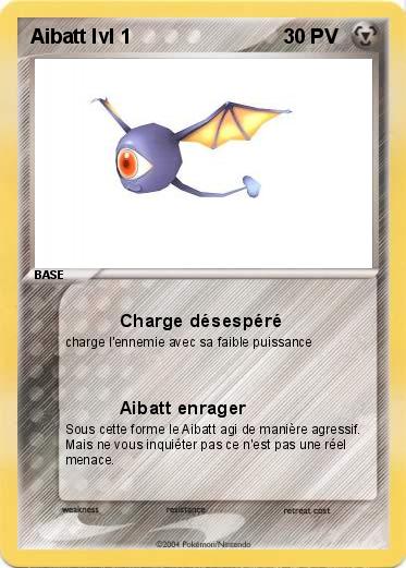 Pokemon Aibatt lvl 1