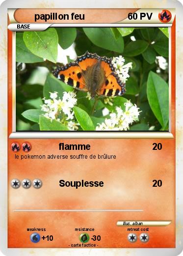 Pokemon papillon feu