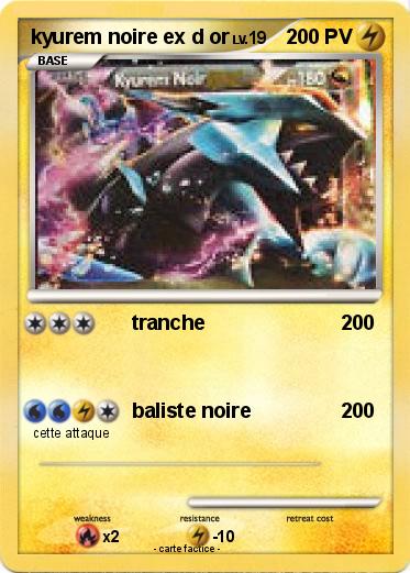 Pokemon kyurem noire ex d or